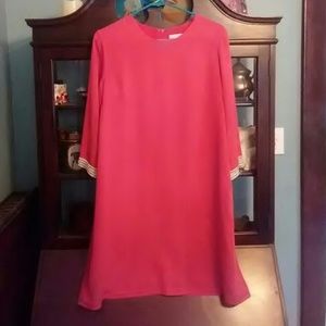 Burnt orange/red midi dress